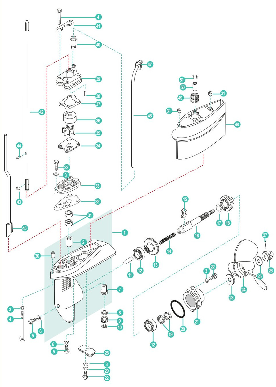 Parsun F4 & F5 Unterwasserteil