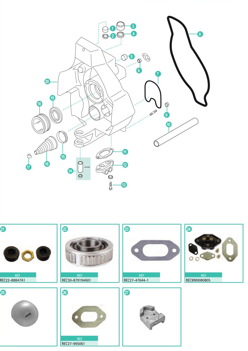 Mercruiser Gimbal Housing Alpha One und Alpha One Gen.2