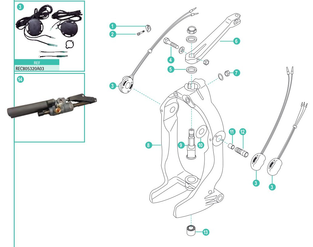 Mercruiser Ersatzteile für Gimbalring Alpha One Gen.2