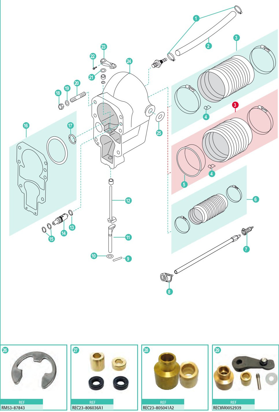 Mercruiser Bellhousing Alpha One Gen.1 und Gen.2