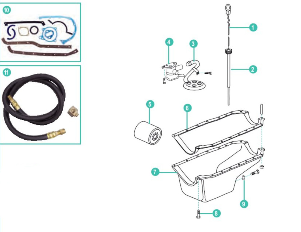 GM 4.3L (262 CID) Ersatzteile für die Ölwanne