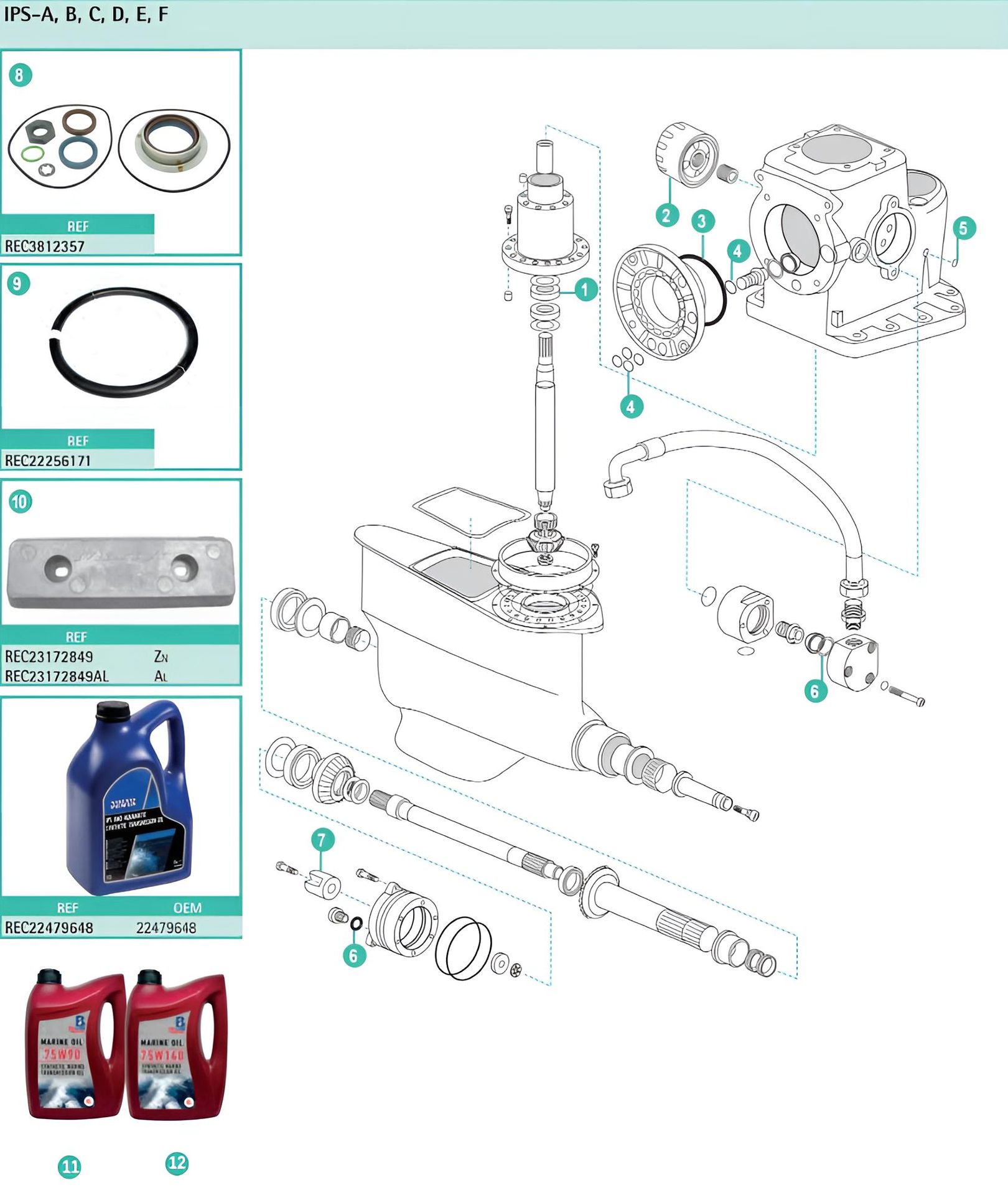 Volvo Penta IPS Antrieb Ersatzteile