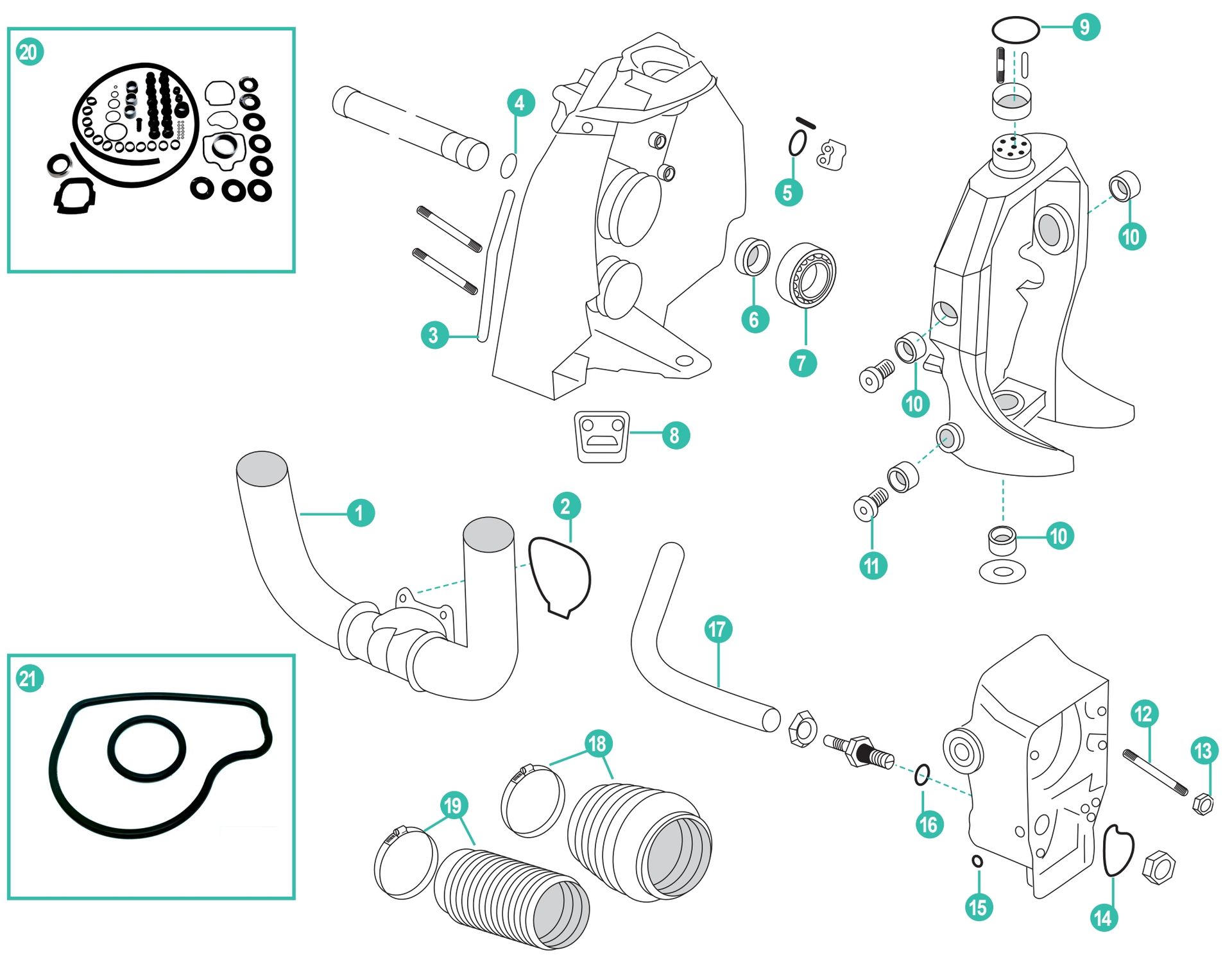 Volvo Penta SX Transom Antrieb Ersatzteile