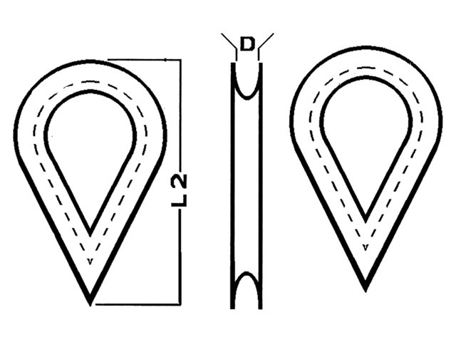 Kausche / Tauwerkkausche Nylon 16 mm