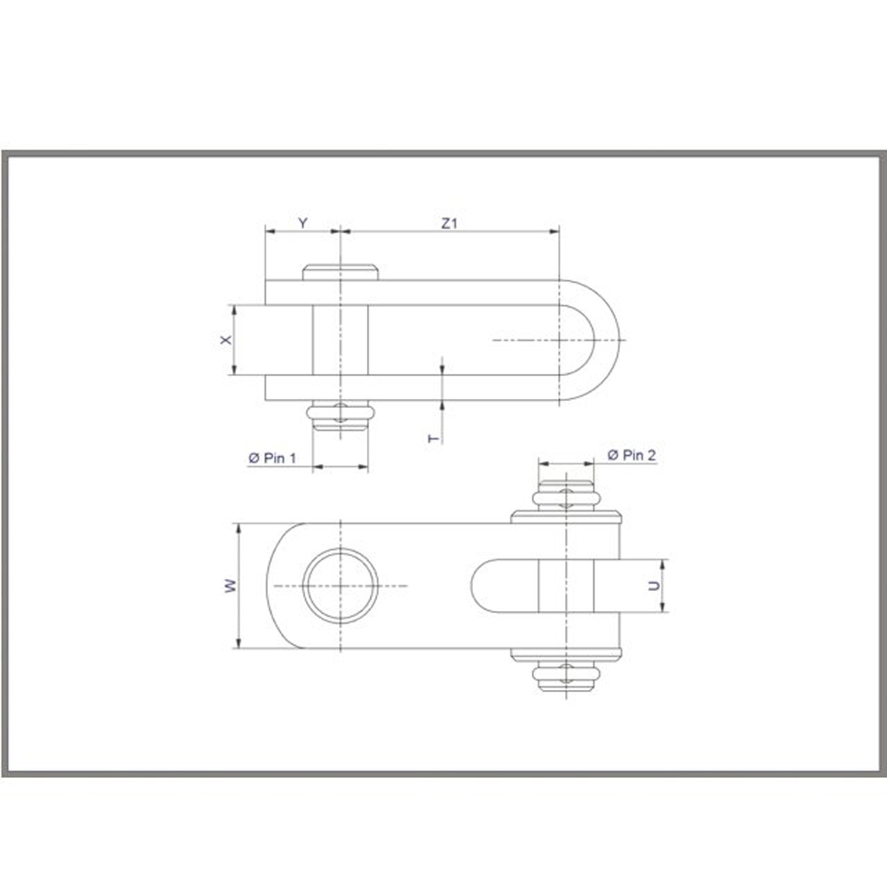 O.S. Doppel Jaw Toggle / Einzel Toggle 15.9 mm Maße