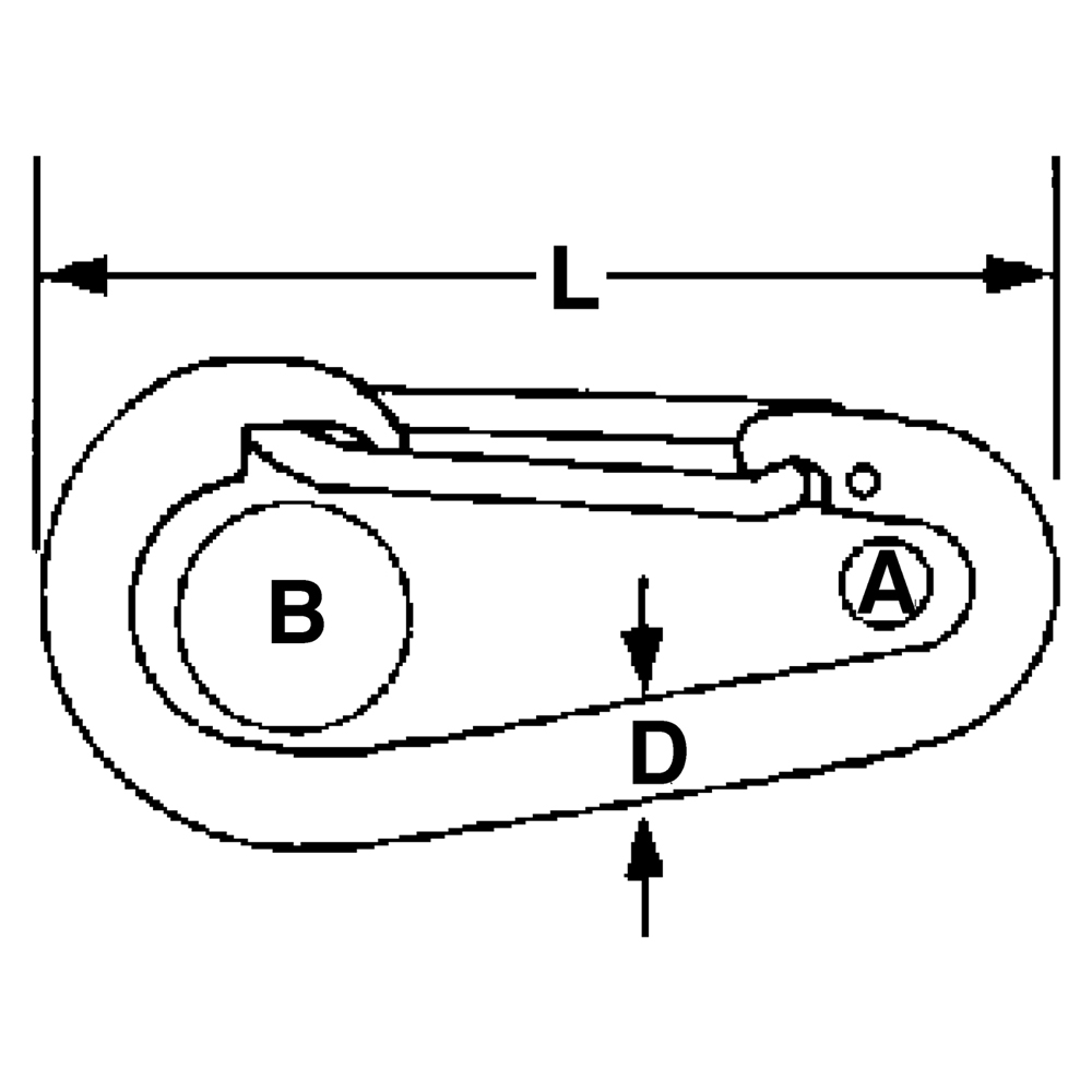 Talamex Karabiner symmetrisch 11mm Edelstahl