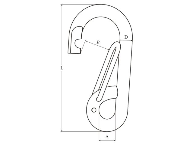 Talamex Karabiner symmetrisch mit Auge 122mm Edelstahl