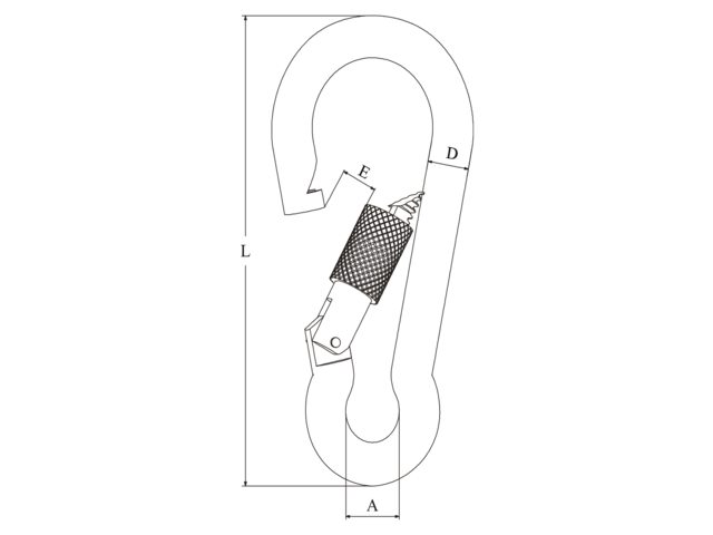 Talamex Karabinerhaken 80 mm Edelstahl mit Sicherung