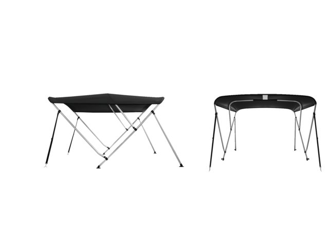 Talamex Bimini Top Deluxe 3 Arm 155-168 x 117 x 183 cm schwarz
