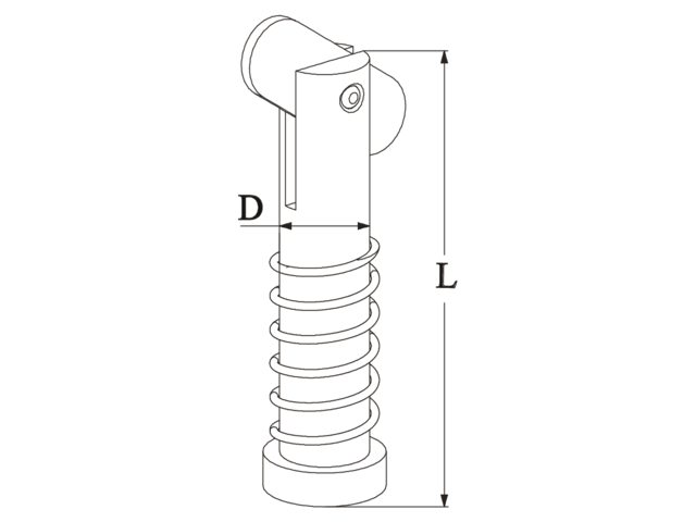 Klappnasenbolzen mit Feder 8mm