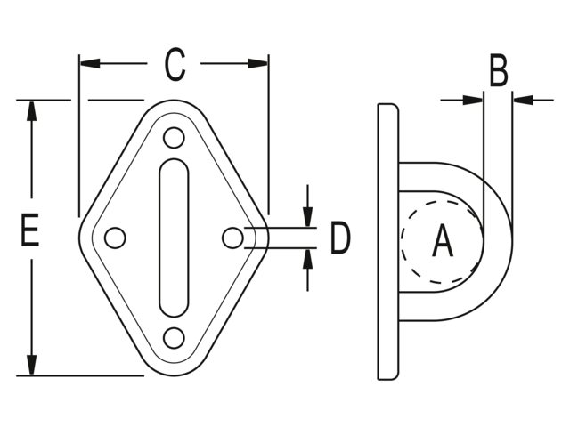 Ronstan Deckauge / Augenplatte RF44