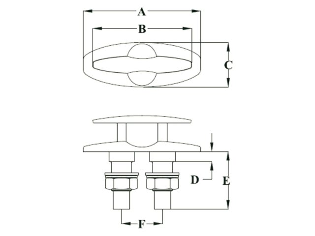 Talamex Klampe versenkbar 132mm