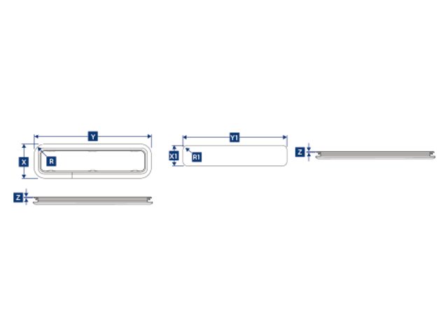 Festfenster Gr45 Trim elfenbein