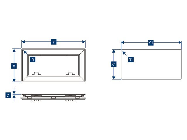 Lewmar Seitenfenster Flush-Mid Gr3