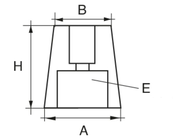 Wellen-Anode 6-kant Zink 35mm