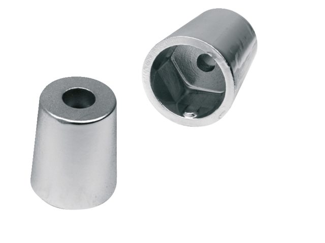 Wellen-Anode 6-kant Zink 35mm