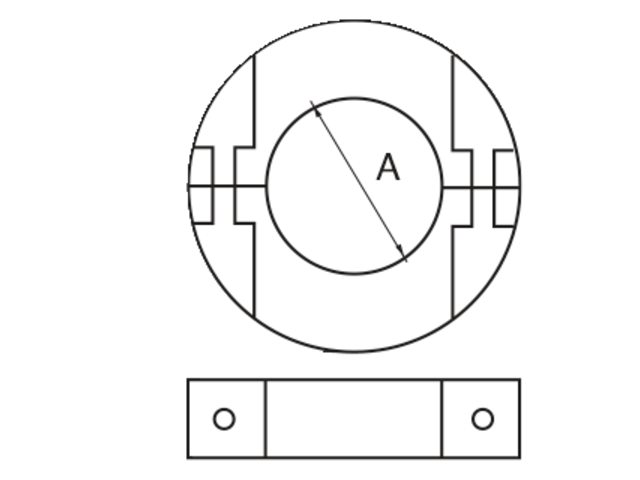 Wellen-Anode Ringform Aluminium 40mm