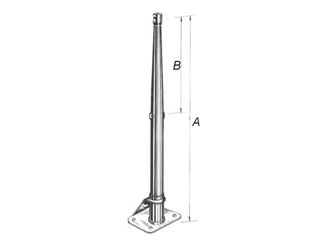 Talamex Relingstütze Länge 61 cm x Ø 25mm 2 Dz Edelstahl 1