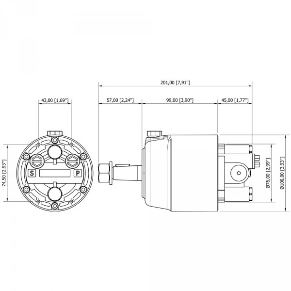 Mavi Mare GE100 Hydraulische Steuerung für 24 - 44 ft Boote