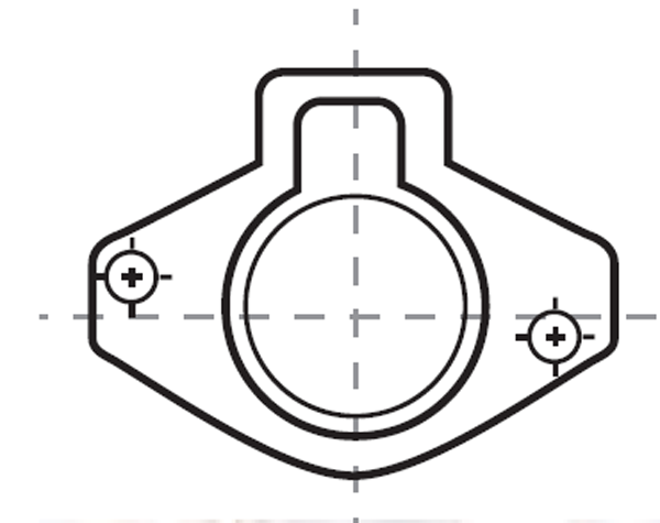 Mercruiser Thermostat Gehäuse V6/V8 versetzt verschraubt