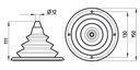 Kabeldurchführung / Balgen mit Montagering Schwarz D=150 mm