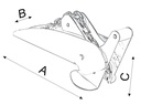 NIRO Ankerbugrolle  A=330mm  B=71mm  C=100mm ( kippbar  bis 20 0kg )