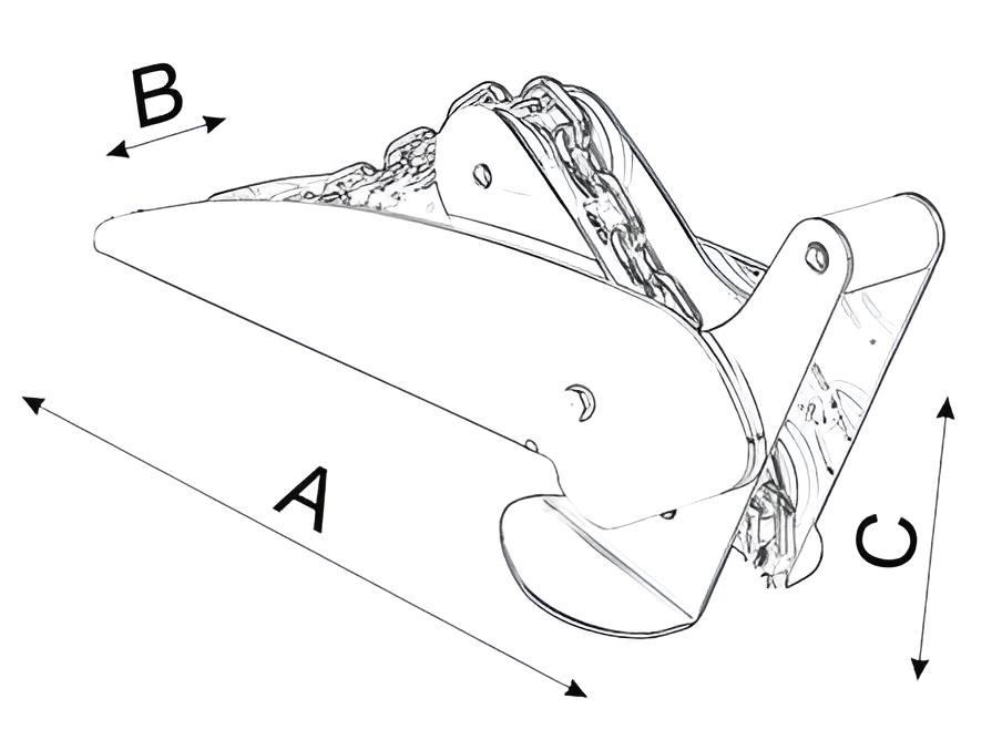 NIRO Ankerbugrolle  A=500mm  B=90mm  C=120mm ( kippbar  bis 20 0kg )