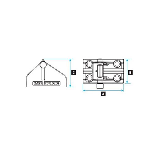 Lewmar Kettenstopper 66840079 für 10 mm Kette Maße