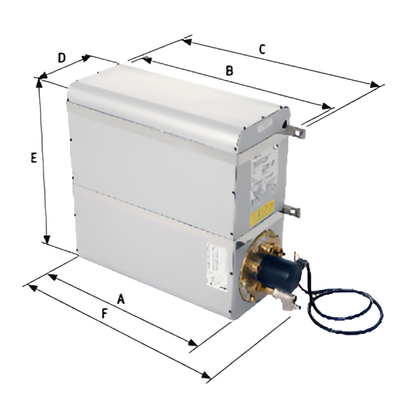 Aluminium Marine Warmwasserbereiter  1200W / 20l  Rechteckiges Modell
