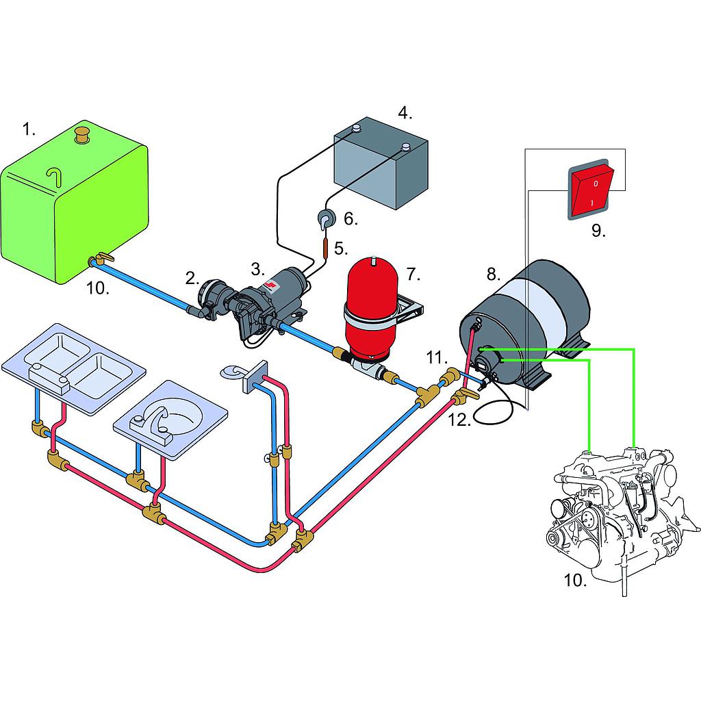 Temperaturregler 12/24V für Nico Schiffsboiler