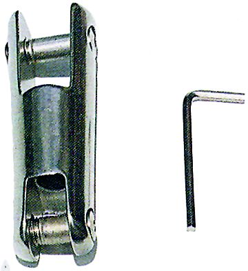 NIRO Ankerketteverbinder  A=90mm  B=22mm  C=13mm  D=43mm  E=28mm ( festes Modell  bis 1350kg )