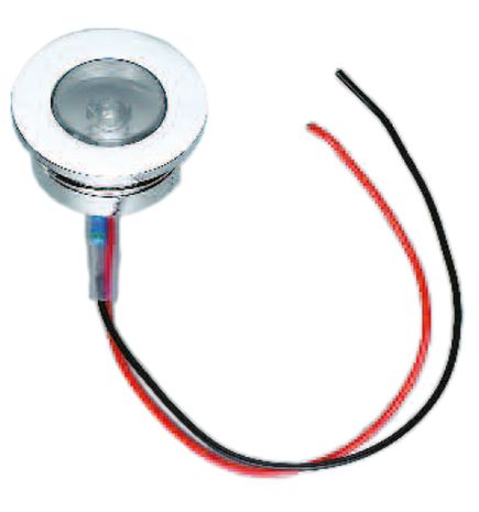 LED - Orientierungsleuchte  Chrom / rund