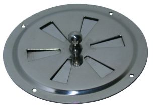 Ventilatierozet RVS 304 met draaischijf D=102mm
