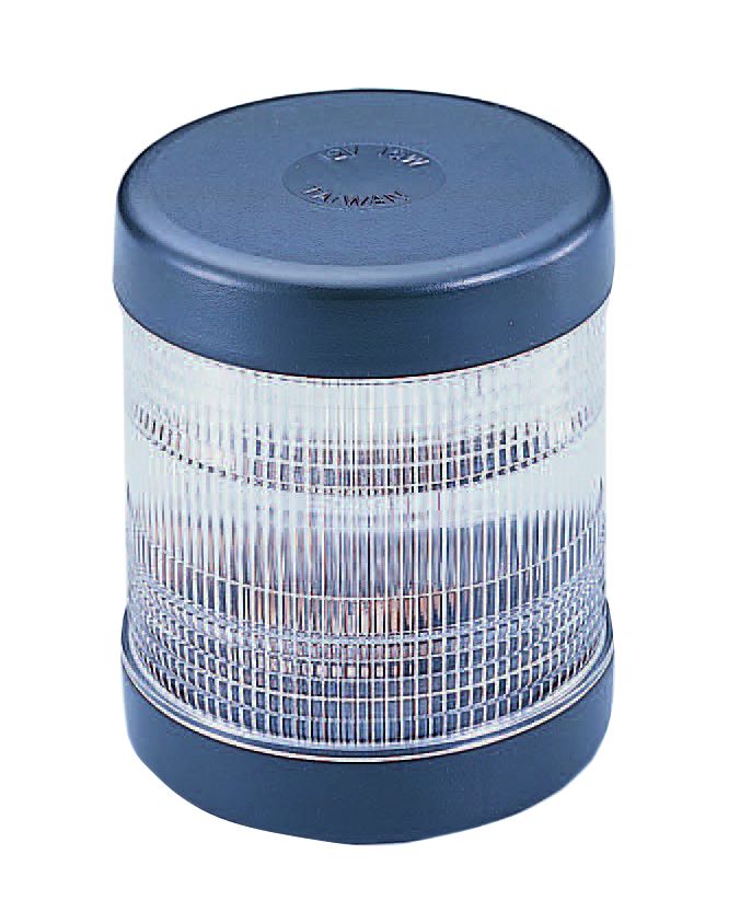 Rundumlicht  12V / 6W   schwarz Kunststoff Gehäuse mit klare Linse  Ø67mm  H=76mm  Leuchtmittel: Soffittenbirne