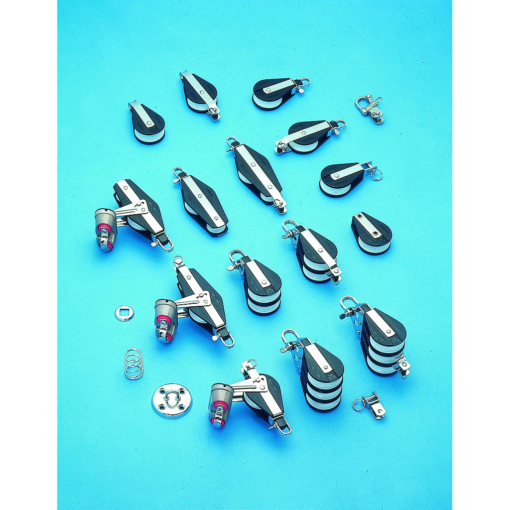 Kunststoff Einscheibenblock ( mit Unterbügel & Klemme & wartel )