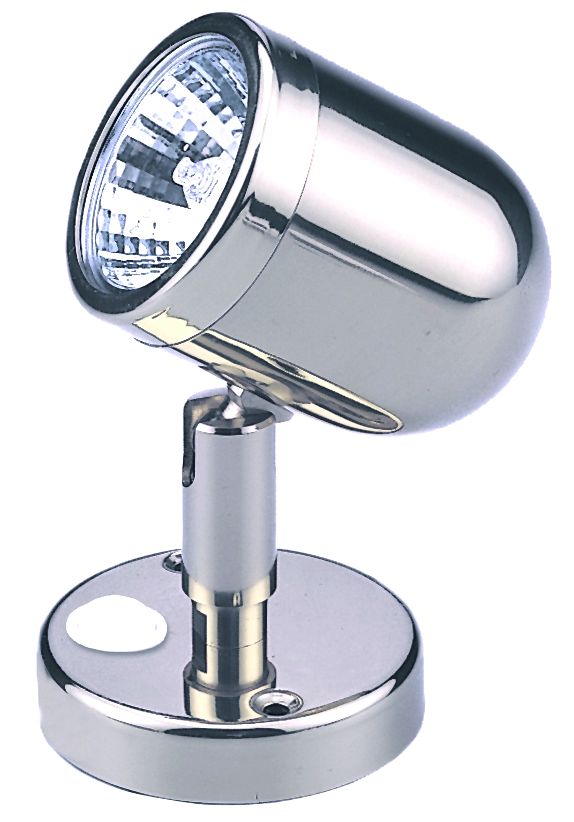 Messing-Verchroomde LED-Wand / Leselampe (mini)  12V  LED 12x 5Ø