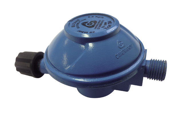 Talamex Gasdruckregler für Campinggasflaschen mit 1/4 Außenlinksgewinde