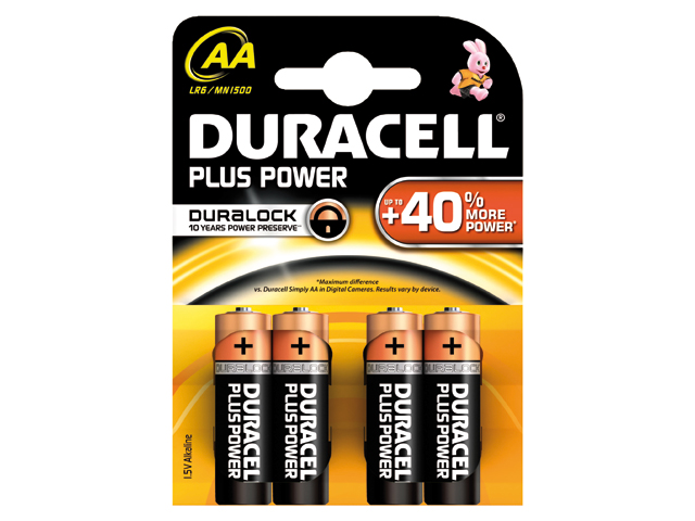 Duracell Plus MN1500 AA 4-Pack