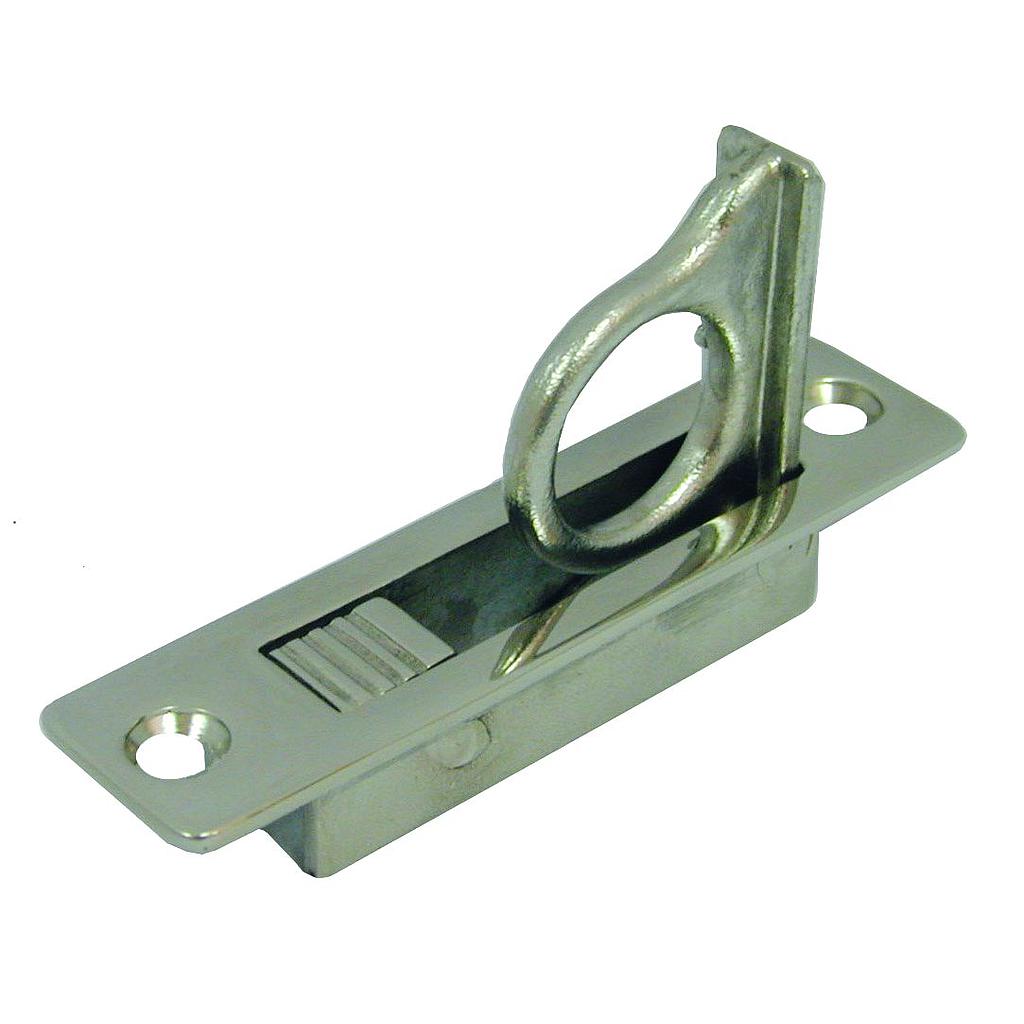 NIRO Einlaßgriff- / Bodenheber  hochklappend  A=83mm  B=21mm  C=12mm ( +16mm für Ring )  D=19mm