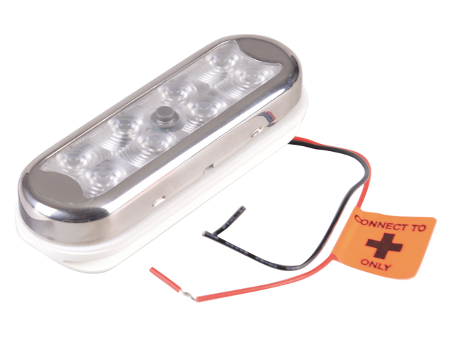 Bimini-Lampe flache Montage 12/24V mit Schalter