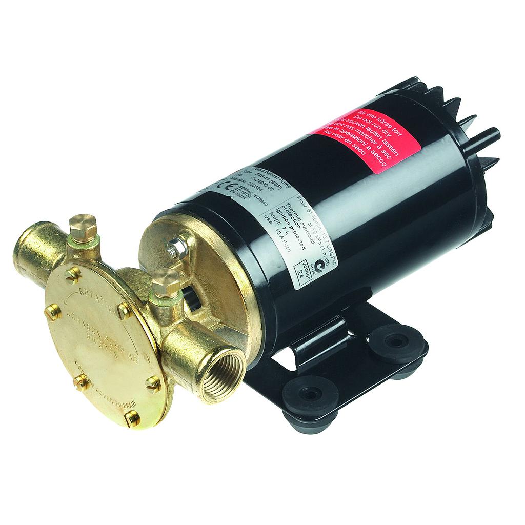 Johnson Pump selbstansaugende Mehrzwechpumpe F4B-11 ( Ultra Ballast )  24V  52l/min  Anschluss 1 Schlauch & 1/2" BSP  202x120x90mm ( lxbxh )  Gewicht 3 0kg"