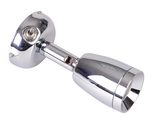 LED Leselampe Chrom oval