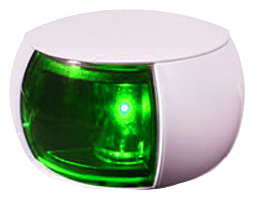 Hella NAVILED Steuerbord Laterne  Weiß Gehäuse mit grüne Linse
