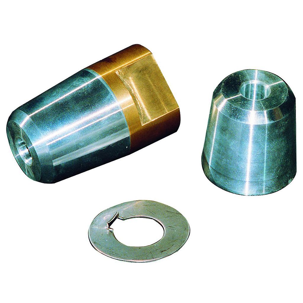 Hutmutter mit Zinkanode für Propellerwelle  ø 35 mm