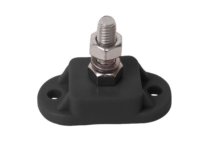 Isolierter Anschluß  Zinn Platte aus ABS  8mm  Schwarz