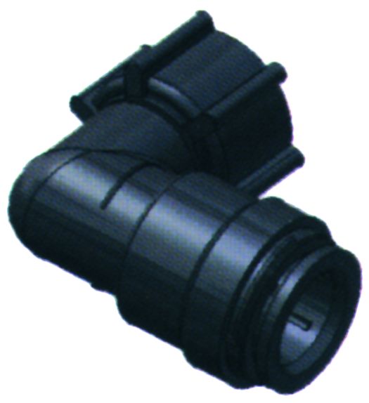 SeaTech Quick-Connect Knie-Stück  Ø15mm x 3/4 NPS  Wirtel mit innengewinde"