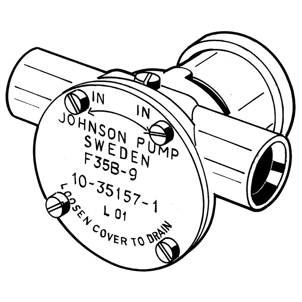 Johnson Pump selbstansaugende Bronze Kühlwasser-Impellerpumpe F35B-9 (Volvo  BMW  Farymann)