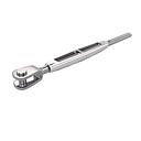 OS Wantenspanner Chrome Gabel / Terminal mit 1/4" UNF Gewinde für Draht Ø 3 mm