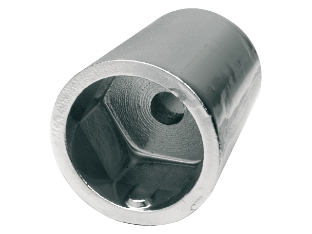 Wellen-Anode 6-kant Zink 45mm