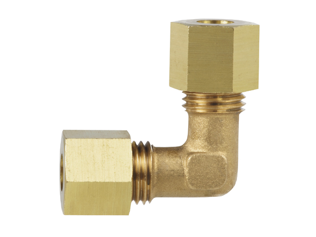 Winkelverschraubung Messing 8mm RVS x 8mm RVS